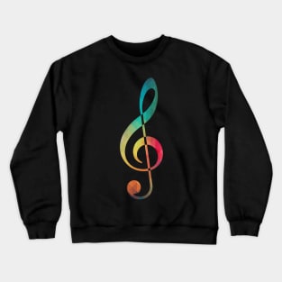 Rainbow pattern note Sol silhouette Crewneck Sweatshirt